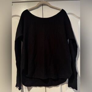 Vince Black Wool and Cashmere Blend Boatneck Sweater - Size M